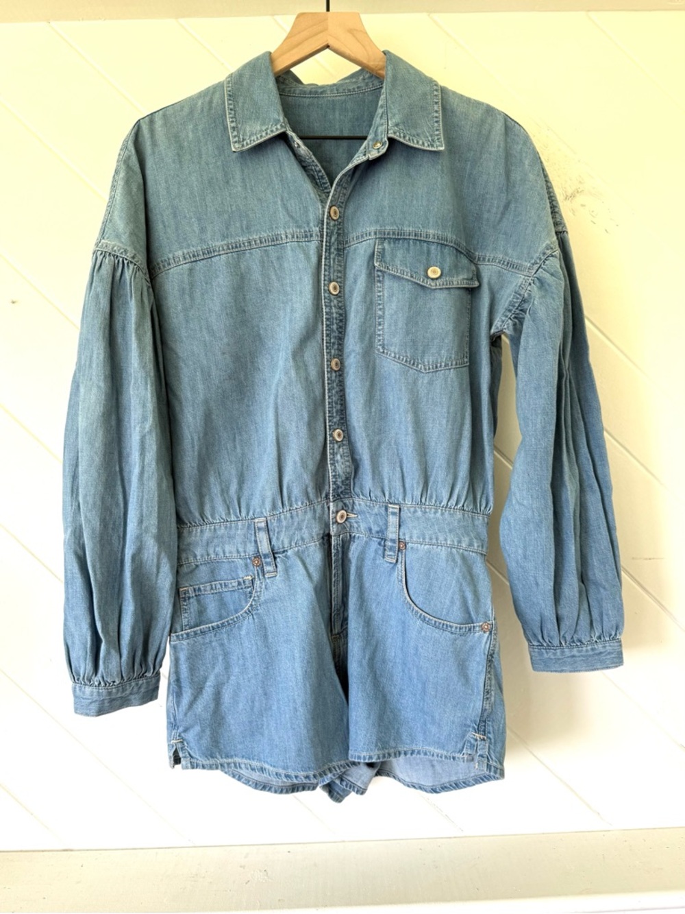 Free People jean short jumpsuit - Picture 6 of 10